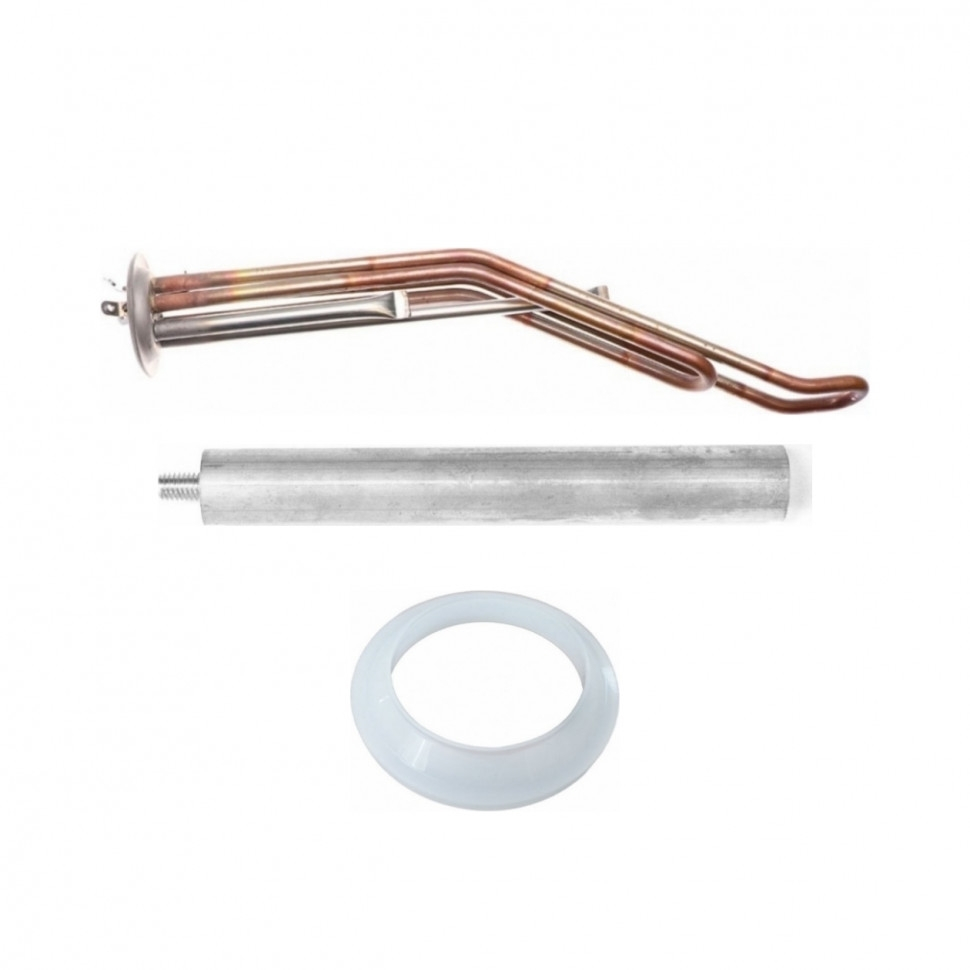 Комплект ТЭН 2кВт (2000Вт) RF для горизонтального водонагревателя Thermex, Garanterm GTR, Electrolux EWH + прокладка + анод, 10124K