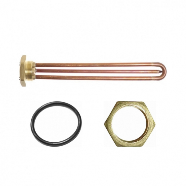 Комплект ТЭН 1,2 кВт (1200 Вт) RDT, резьбовой 42 мм для Ariston, De Luxe, Real, Thermex, под анод М6 + прокладка + контргайка, 282232K
